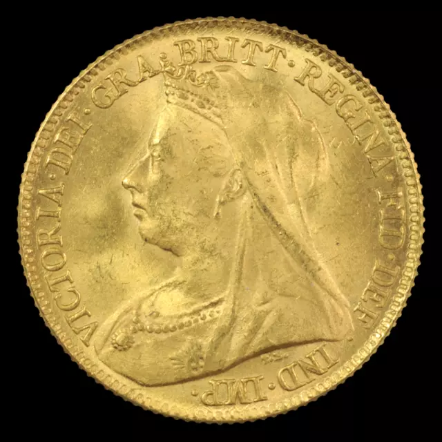 1897 Victoria Gold Half Sovereign - Veiled Head, UNC