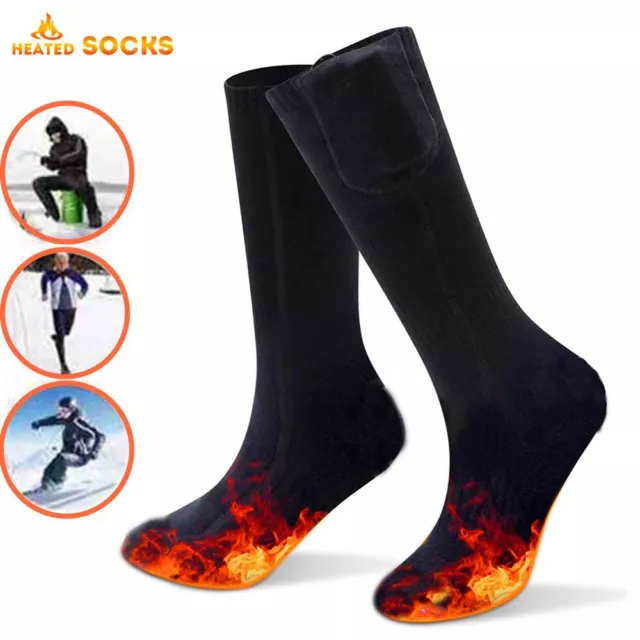 Heated Socks Electric Warm Winter Foot Warmers Skiing Hiking Hunting Heating Sox