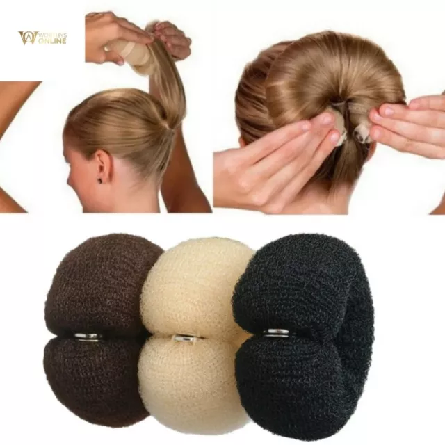 Hollywood Hair Bun Maker Sponge Bump Up Style Roll Tuck Donut Updo French Twist