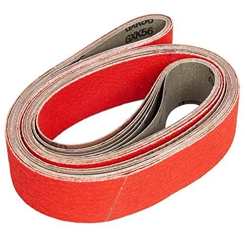 2 X 72 Inch Assorted 60 80 120 150 240 400 Grits Grinding Sanding Belts, 6 Pack