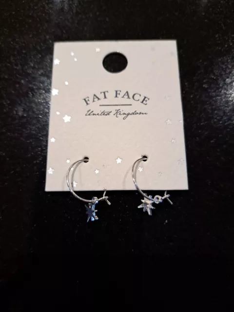 NEW FAT FACE earrings Multi Star gold plated limited edition