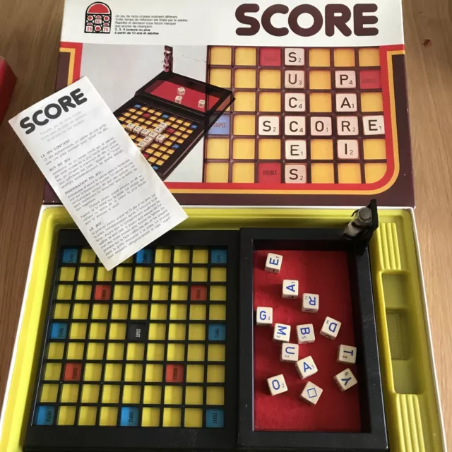 SCORE Spiel der Gesellschaft Editions Dujardin 1982 Vintage französisches Spiel ""FAST SCRABBLE