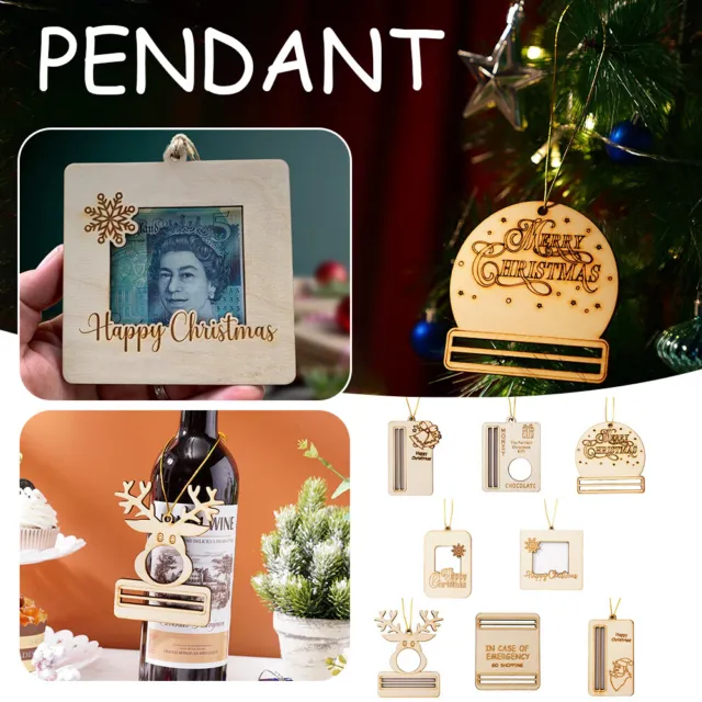 8 Styles Pendant Christmas Unique Money Holder Cash Clip Christmas Tree Ornament