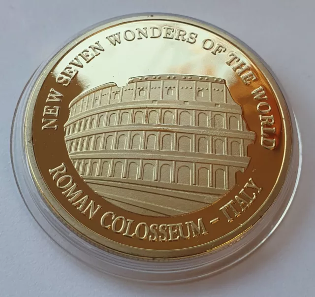 Rom Kolosseum / Italien - MEDAILLE - 24 KARAT GOLD / VERGOLDET - PP - SELTEN