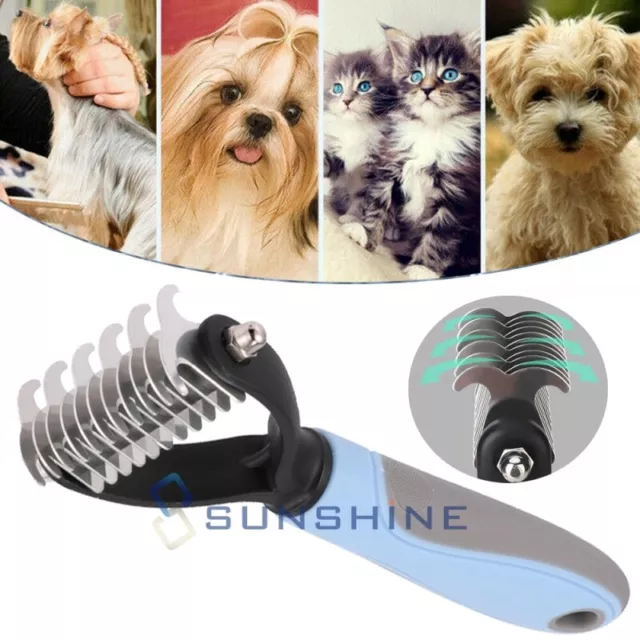 Undercoat Rake Pet Dog Cat Grooming Brush Long Haired Dematting Deshedding Tool
