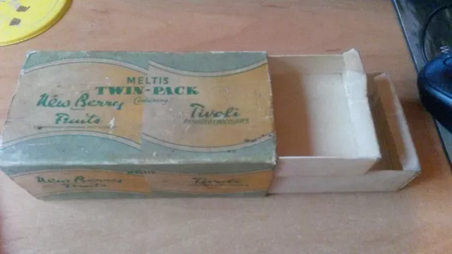 1950s? Meltis Newberry Fruits - Vintage Tivoli Chocolate Confectionary Box .....