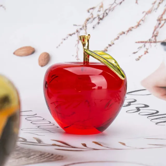 (red)Mechright Kristall-Apfel-Ornamente Hochglanz-Dekoration Für Zuhause Und