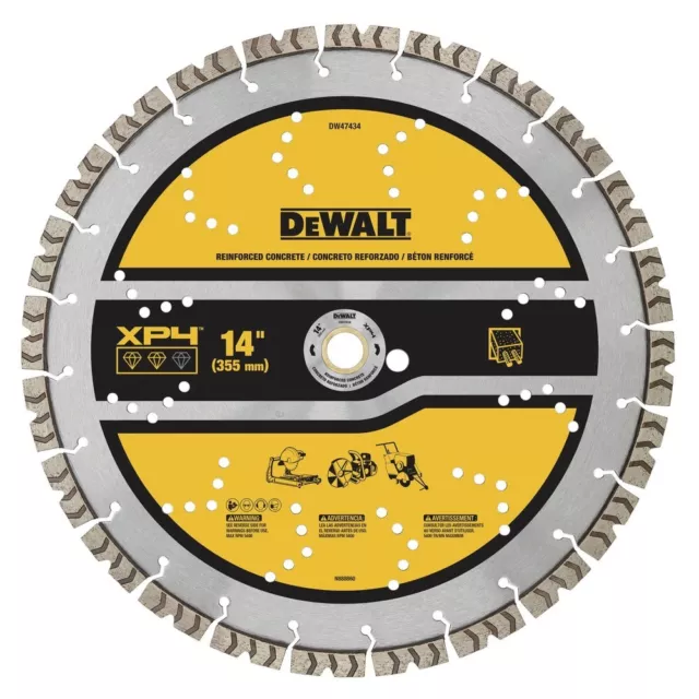 DeWalt DW47434 14 in. XP4 Reinforced Concrete Segmented Diamond Blade New