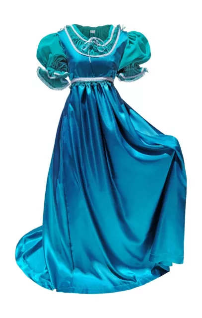 Regency Victorian Vestido de Baile de Satén // Vestido Renfaire // Disfraz de Jane Austen / SCA