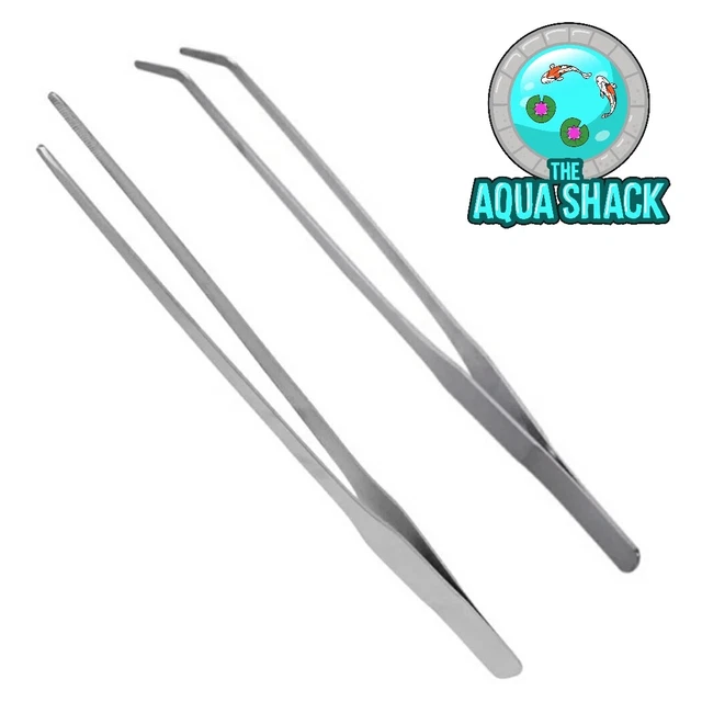 Aquascaping Tweezers Straight & Curved Stainless Aquarium Planted Tongs Tools