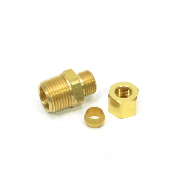 Bulk 20 Pcs - 5/16 OD Compression Tube to 3/8 Male Npt Adapter Fittings