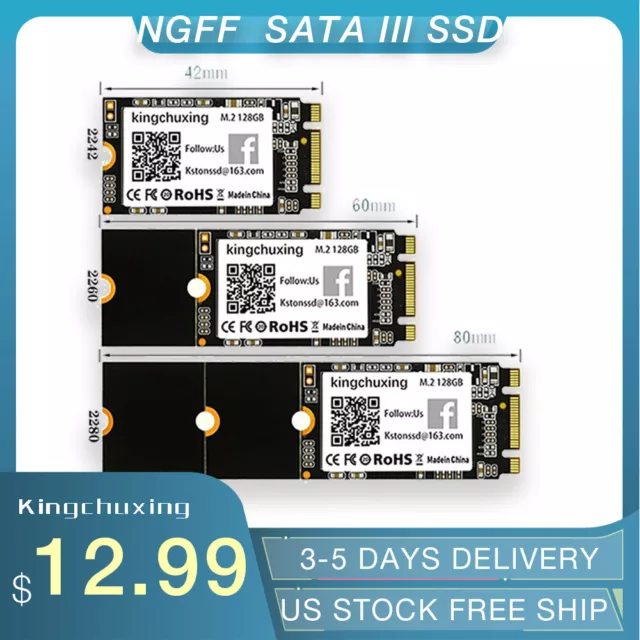 Kingchuxing M.2 NGFF SSD 2280 2242 2260 512GB 256GB 128GB SATA Solid State Drive