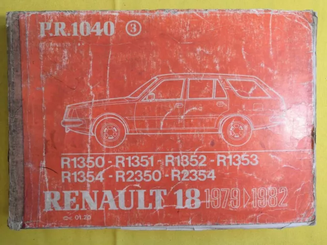 MANUAL Replacement Renault 18 R 1350 to 1354 R2350 to 2354 Year 1979 1982 C16