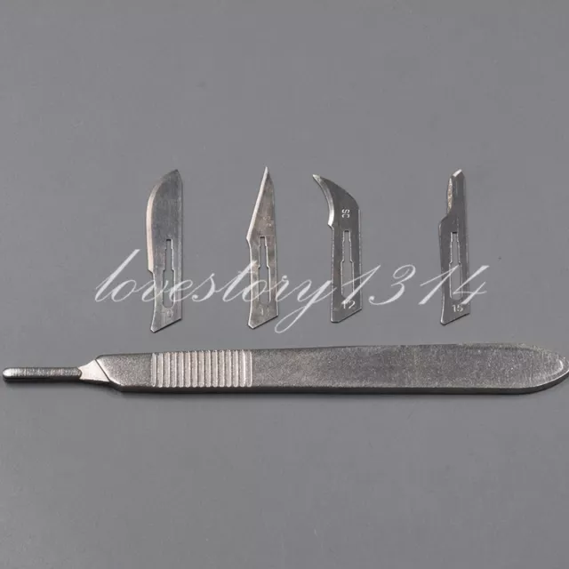 Dental Surgical Scalpel Sterilized Blades Carbon Steel 10#/11#/12#/15#+ Handle