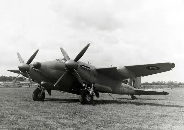 A De Havilland sea Mosquito the first twin engined aircraft - 1945 Old Photo