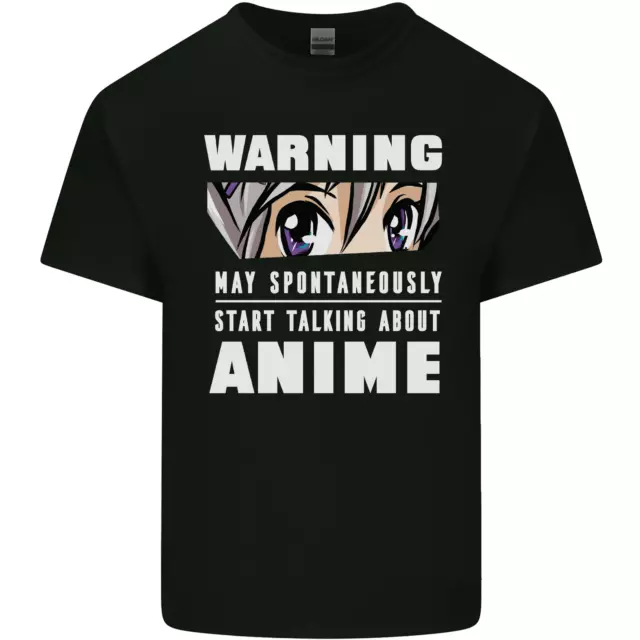 Warning Maggio Start Talking About Anime Divertente Uomo Cotone T-Shirt