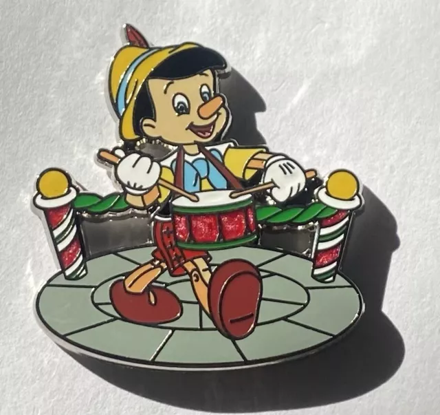 Disney Parks Christmas Holiday 2022 Mystery Box Pinocchio Drum Pin