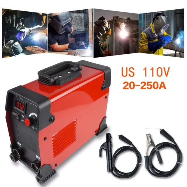 110V 20-250A Mini IGBT ARC Welding Machine Inverter DC MMA Electric Welder Stick