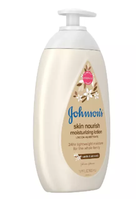 Johnson's Vanilla&Oat, 16.9 fl. oz.Skin Moisturizing Baby Lotion for Dry Skin