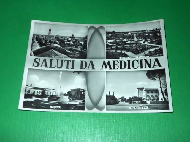 Cartolina Saluti da Medicina ( Bologna ) - Vedute diverse 1955 ca