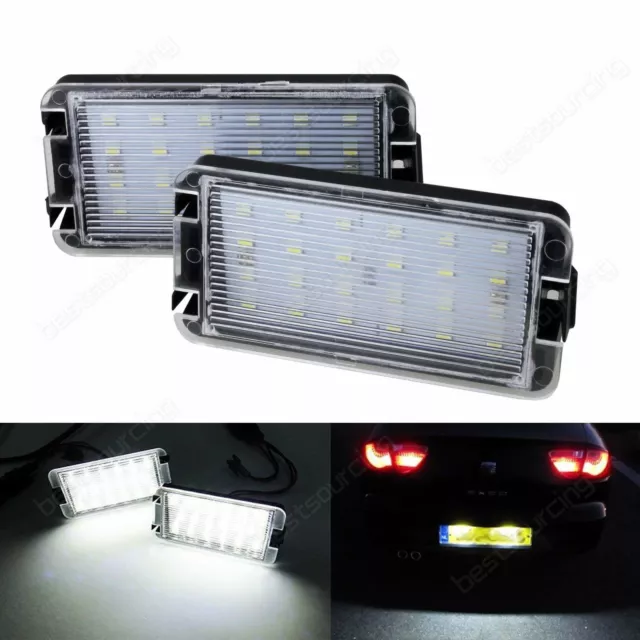 LED Blanc Feux Eclairage de Plaque Lampe Seat Leon 1M 1999-2006 & Toledo 3 04-09