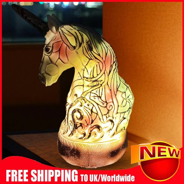 Luce notturna resina colorata animale resina vetro colorato luce comodino ornamento casa