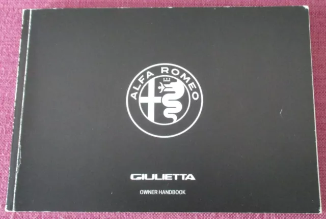 Alfa Romeo Giulietta (2016 - 2019) Owners Manual - User Guide - Handbook.