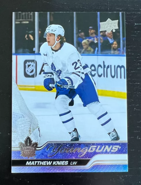 2023-24 Upper Deck #222 Matthew Knies YG RC Young Guns Maple Leafs