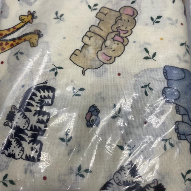 Noah's Ark Crib Sheet Zoo Animals Two By Two NoJo JcPenney Unisex NIP 28”x52”