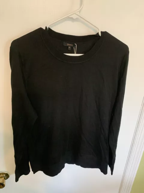 Quince Organic Cotton Blend Women’s XL Sweater Black