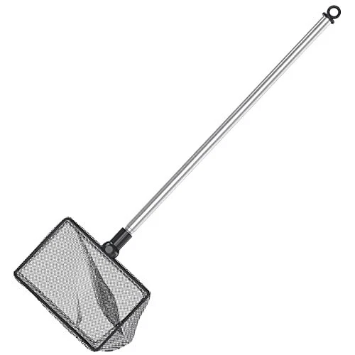 Pawfly 4 Inch Aquarium Fish Net with Telescopic Stainless Steel Handle Small ...