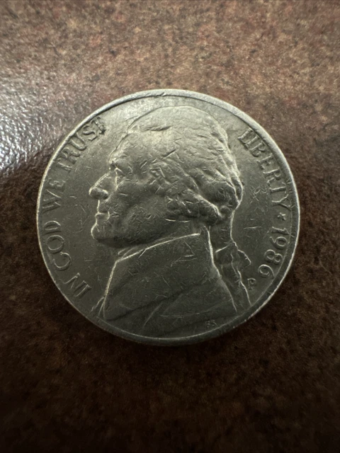 1986 USA Five Cents Coin - United States of America Coin