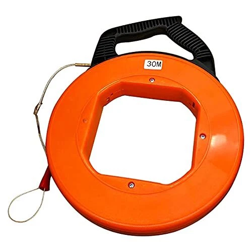 Fiberglass Fish Tape 100Ft Electrical Cable Puller 4mm x 30m Fish