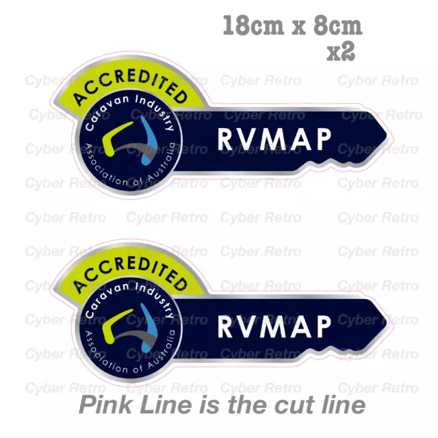 RV MAP ACCREDITED Caravan Industry Australian , Camping RV Camper Van Sticker