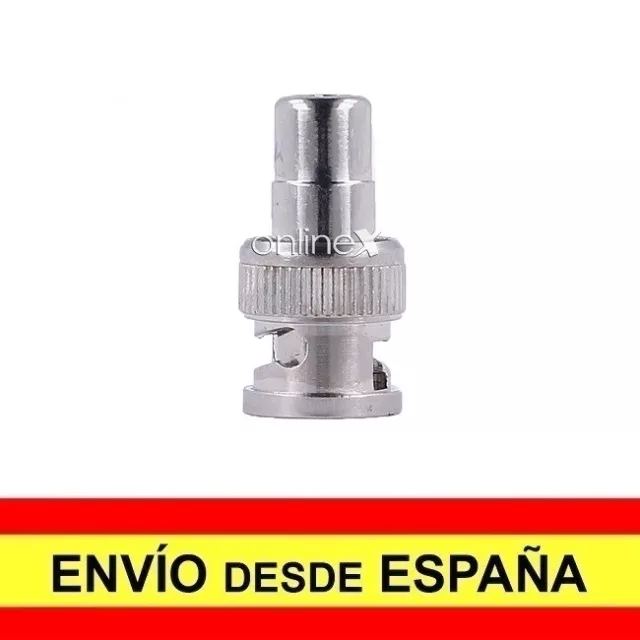 Adaptador Conector CCTV Macho BNC COAXIAL TIPO RF a RCA Hembra Audio a4107