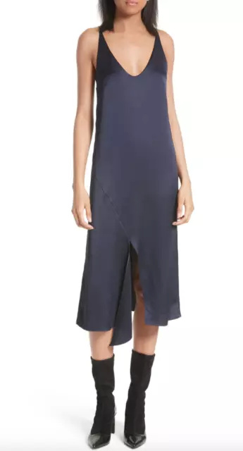 Tibi Womens Navy Celestia L81815 Slipdress Size 4