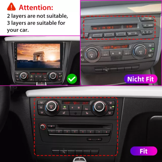 9" Android 12 Carplay 32G Car Stereo Radio GPS Navi für BMW 1 Series E81 E82 E87 2
