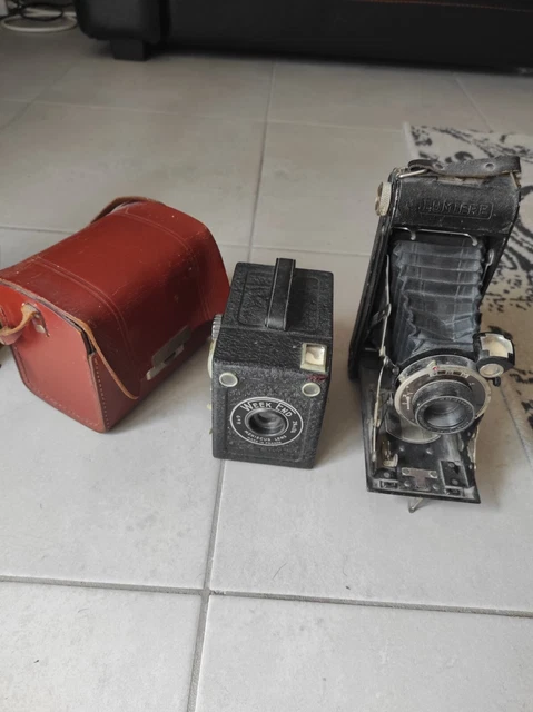 Lot.Appareil PHOTO Anciens Soufflet Boite Photo KODAK.LUMIERE.AGFA