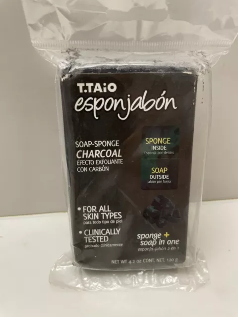 T.Taio Esponjabon Charcoal Soap-Sponge (Exfoliante con Carbon)-NEW!