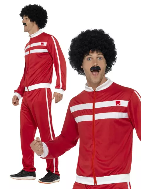 1980s Scouser Costume Adults Tracksuit Shell Suit Mens Fancy Dress Outfit