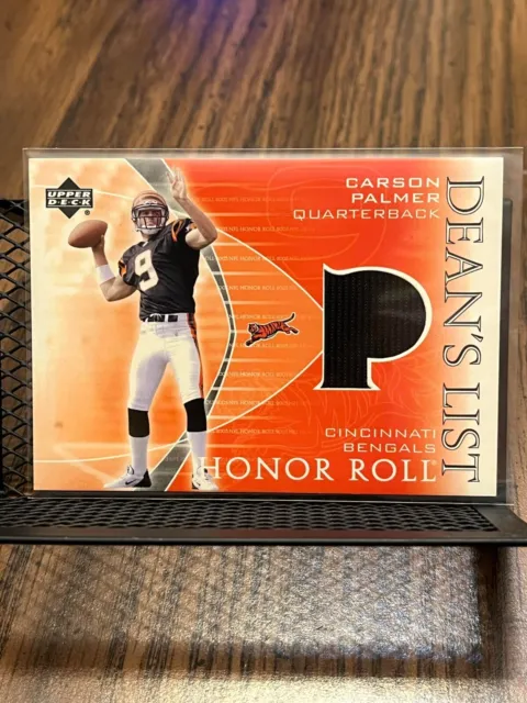 Carson Palmer 2003 Ud Honor Roll Deans List Rookie Rc Used Worn Jersey Patch Usc