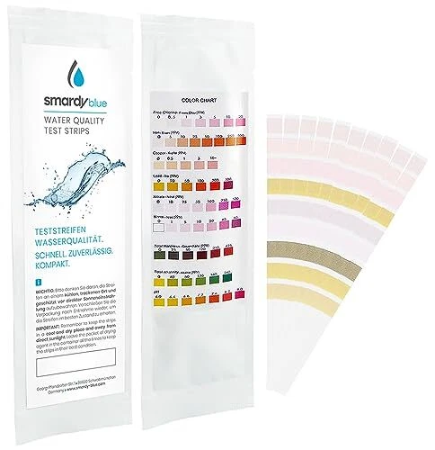 SMARDY 10x Bandelettes Test Strips Piscine 9en1 Testeur pH Chlore pour Whirlp...