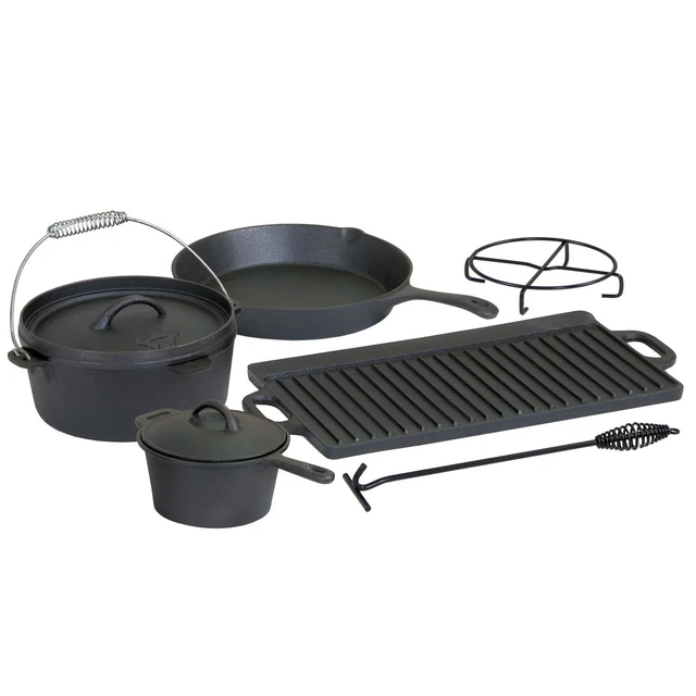 BBQ-Toro 6-teiliges Dutch Oven Set mit viel Zubehör * B-Ware*