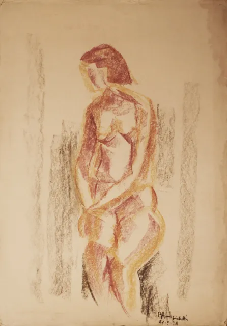 NUDO FEMMINILE - Angioletti Beatrice - Disegno Originale a Pastello Female Nude