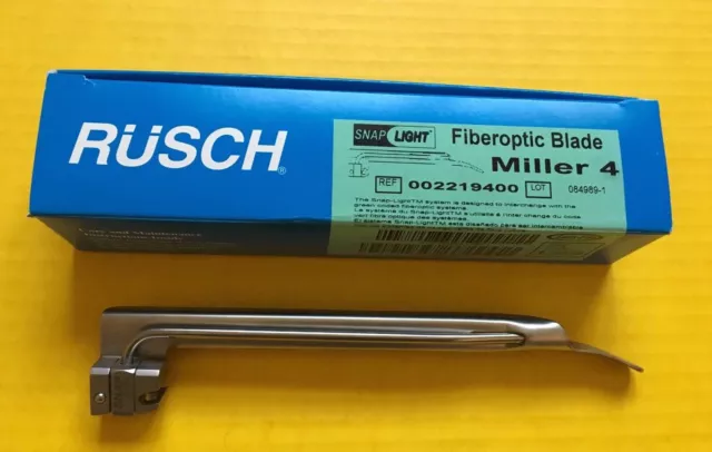 Rusch Fiberoptic Laryngoscope Blade Miller #4 REF: 002219400