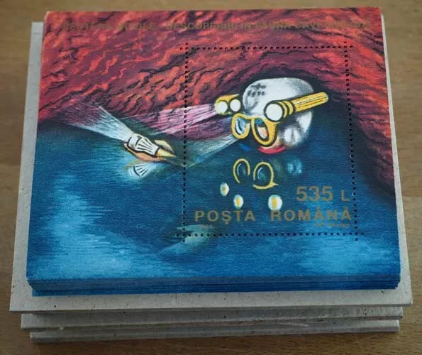 1993 Rumänien; 300 Blocks Tiere aus der Grotte, postfrisch/MNH, Bl. 287, ME 1000