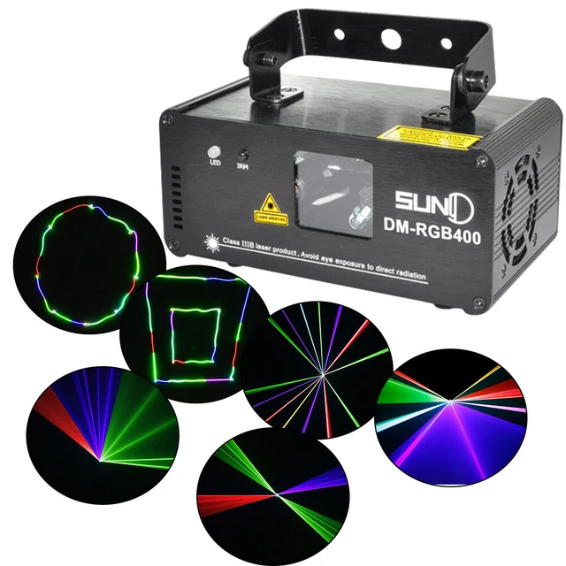 Proiettore Laser RGB Stroboscopico LED Luce Di Sceno DMX Effetto - Foto 11