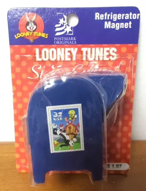 Vintage Looney Tunes Stamp Collection USPS Mailbox Magnet 1999 Sylvester Tweety