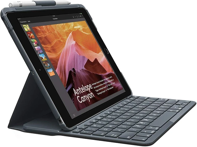Logitech Slim Folio Keyboard Case for Apple iPad 5th/6th Gen Black/Graphite 9.7