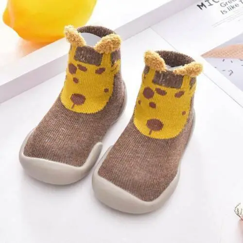 Calze invernali calde bambina bambini bambini pantofole antiscivolo scarpe di cotone bambini 3